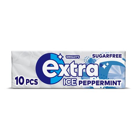 wrigley s extra ice peppermint 10 pieces 14g batleys wholesale