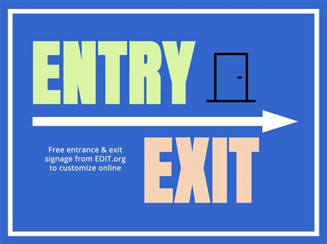 entrance and exit signs set stock vector crushpixel