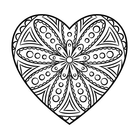 With all his rounded, this mandala is. Doodle Heart Mandala stock vector. Illustration of heart ...