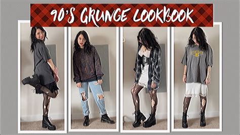 90s Grunge Fashion Inspired Lookbook Youtube