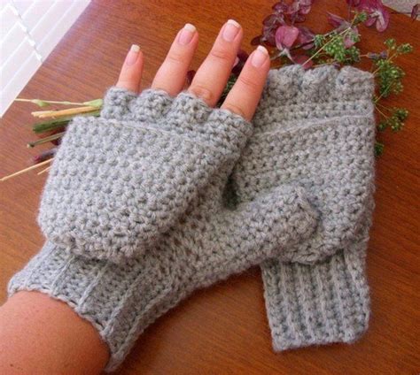 Gray Wool Convertible Mittens Gray Convertible Mittens Wool