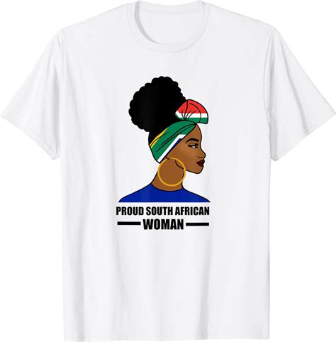 Proud South African Woman South Africa Flag T Shirt Uk