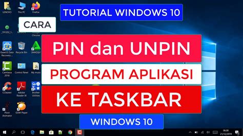 Cara Pin Dan Unpin Program Aplikasi Di Taskbar Windows 10 Tutorial