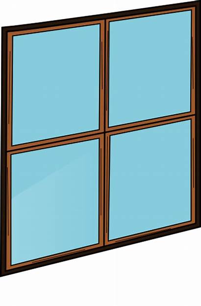 Window Pane Clipart Clip Windows Closed Cartoon