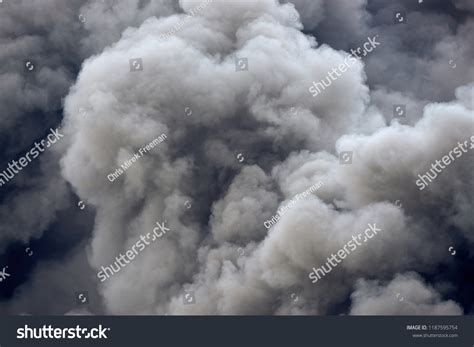 Plumes Toxic Pollution Clouds Industrial Fire Stock Photo 1187595754