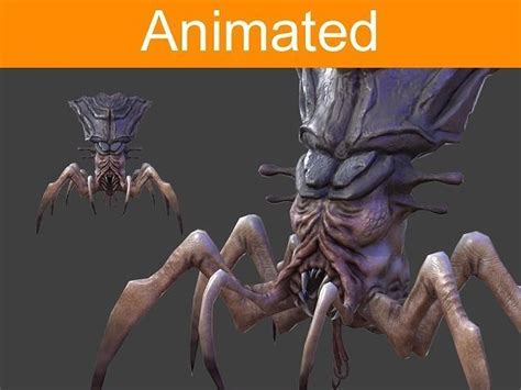 3d Model Character Arachnid Vr Ar Low Poly Rigged Animated Cgtrader