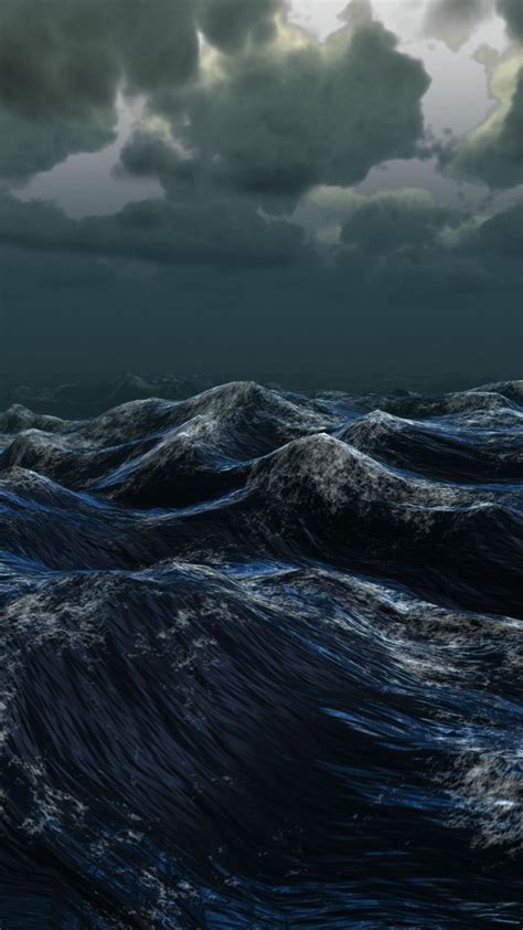 Nature Ocean Sea Body Of Water Dark Storm 720x1280 Wallpaper