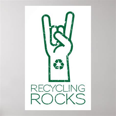 Earth Day Recycling Rocks Poster