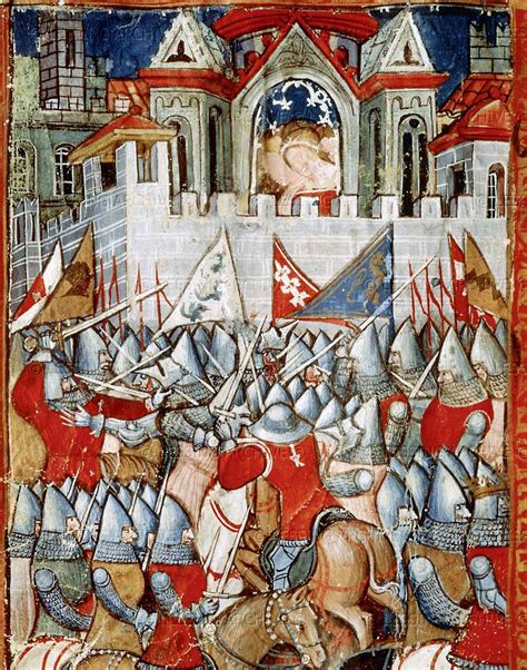 Charlemagne And His Army Outside The Walls Of