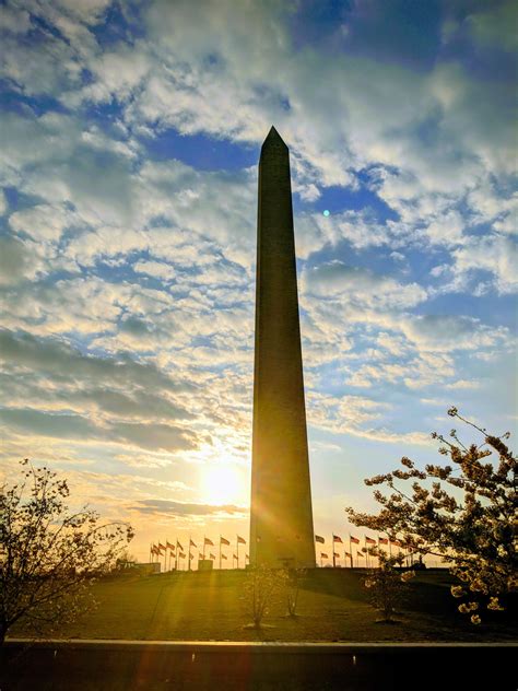 George Washington Monument At Sunset Rwashingtondc