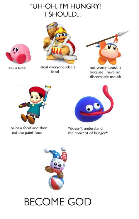 B E C O M E G O D Kirby Memes Kirby Super Smash Bros Memes