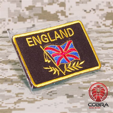 Flag England Embroidered Military Patch Velcro Military Airsoft