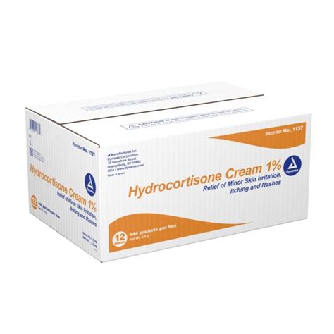 Dynarex Hydrocortisone Cream 1 9 Gram Foil Packet Box144 For Sale