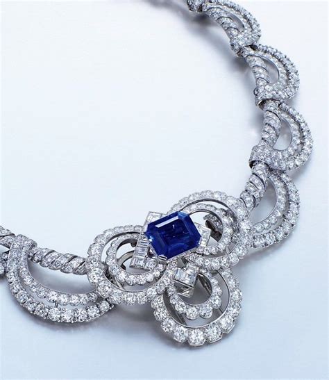 A Sapphire And Diamond Necklace Brooch By Cartier Sapphire Necklace