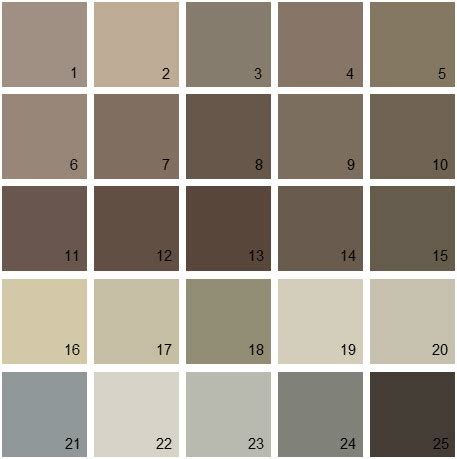 Benjamin moore gray owl color comparison: Benjamin Moore Neutral House Paint Colors - Palette 25