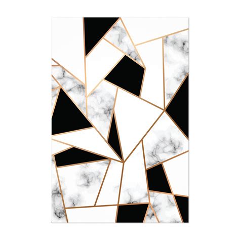 Noir Gallery Marble Abstract Geometric Unframed Art Print/Poster (11 x 14), Black | Unframed art ...