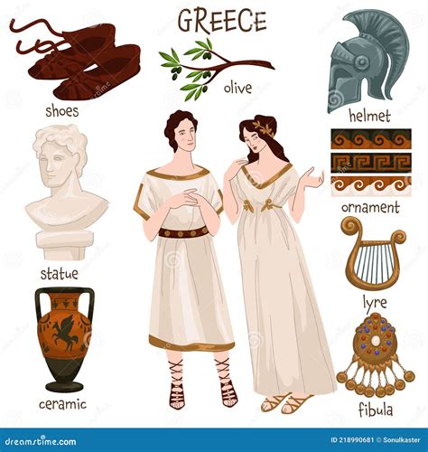 Ancient Greece People And Personal Belonging Stock Vector