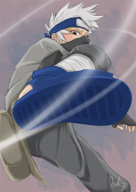 Kicking Kakashi By Quill Q Kakashi Kakashi Hatake Naruto Images