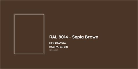 About RAL 8014 Sepia Brown Color Color Codes Similar Colors And