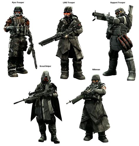 Helghast Classes Characters And Art Killzone 2 Armor Concept Sci