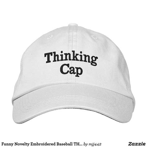 Funny Novelty Embroidered Baseball Thinking Cap Funny Novelty Tees Makes A Great Christmas T