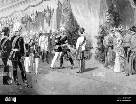 Franz Joseph Emperor Of Austria Arriving At The Train Station Of