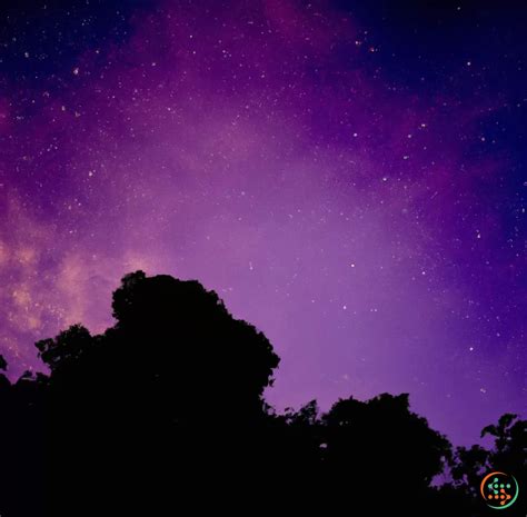 Purple Night Sky Artificial Design