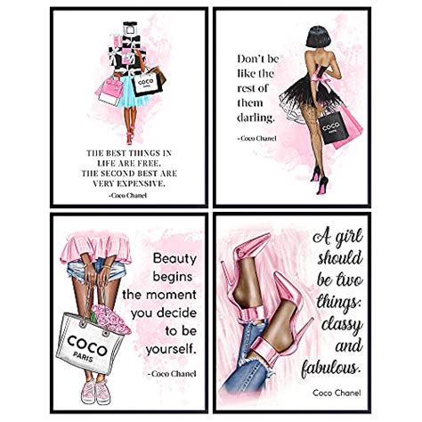 Coco Inspirational Quote Wall Decor Luxury T For African American Black Women Girls Glam