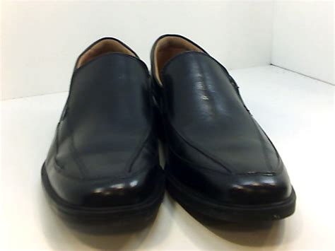 Clarks Mens Tilden Free Leather Square Toe Penny Loafer Black Leather