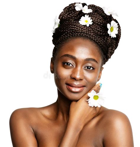 Peinado De Trenzas Africanas Trenzado De Pelo Afro Perfil Facial De
