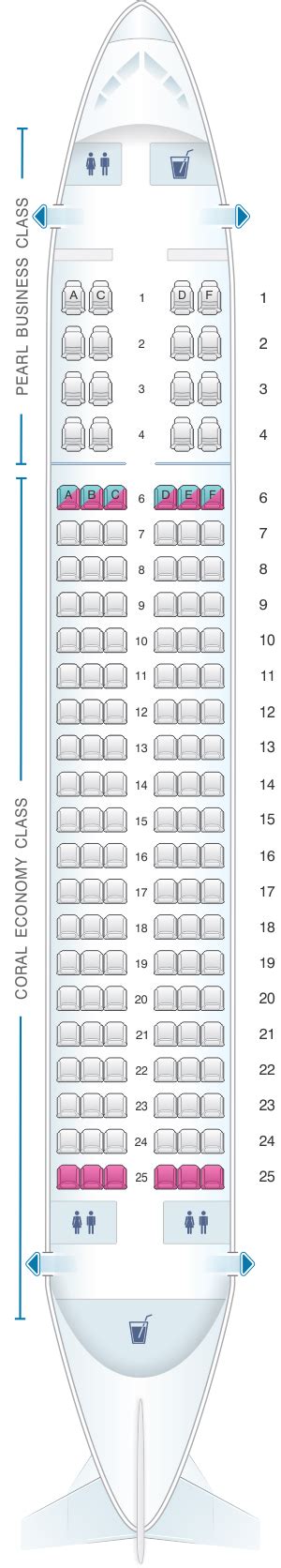 Seat Map Etihad Airways Airbus A320 200
