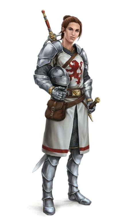 Female Human Fighter Knight Soldier Pathfinder Pfrpg Dnd Dandd 35 5th