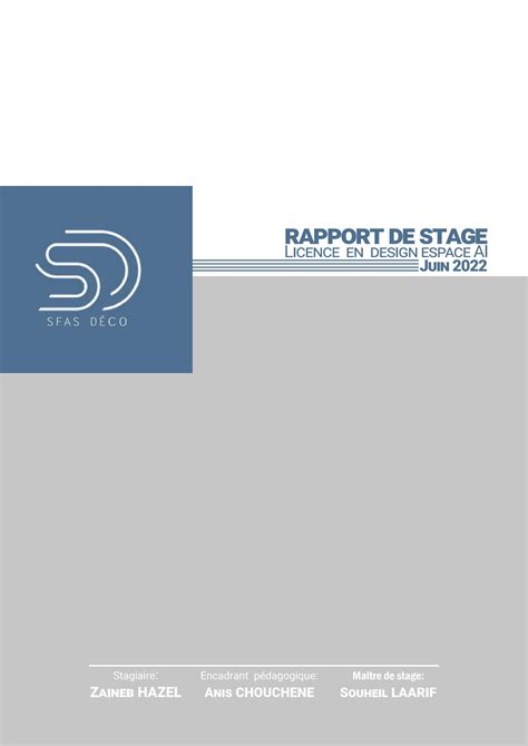 Rapport De Stage Design Espace Mai 2022 By Zaineb Hz Issuu