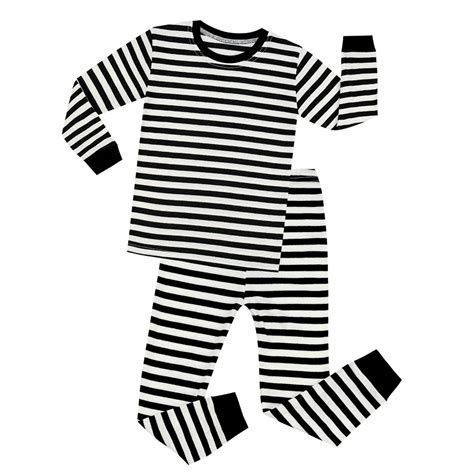 Black White Striped Pajamas Cotton Pajamas Sets Cotton Nightwear Cotton Sleepwear Pajama