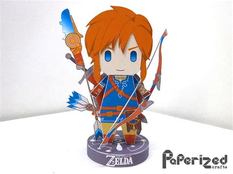 the legend of zelda breath of the wild link papercraft paper toys legend of zelda paper