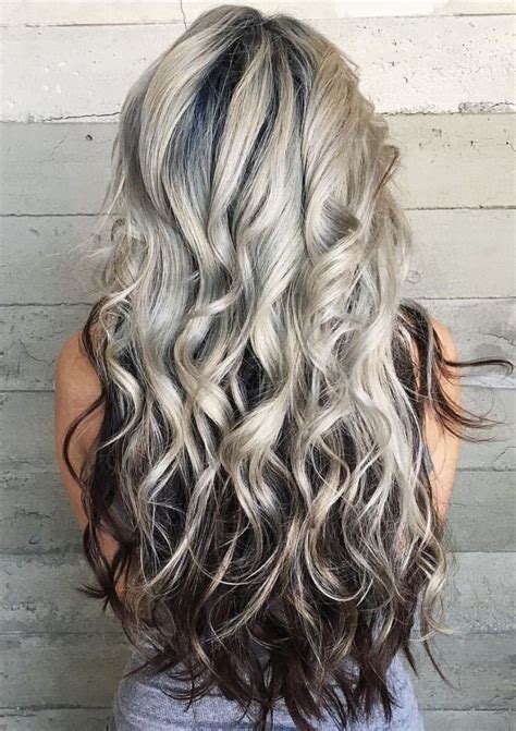 You can wear curls, braid your hair, leave it straight. Platinum blonde with dark underneath in 2020 | Dark ...