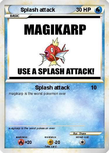 Pokémon Splash Attack Splash Attack My Pokemon Card