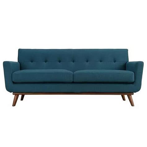 Modern Dark Green Two Seater Wooden Sofa For Home Living Room At Rs