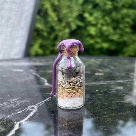Crystal Jar Keychain Spell Bottle Miniature Handmade Goods Etsy