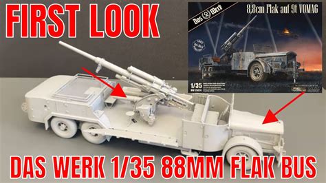 new release das werk 1 35 vomag 88mm flak auf 9t artillery flak bus youtube