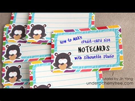 Maybe you would like to learn more about one of these? Print-and-Cut tutorial: How to make credit card size Note Cards with Silhouette Studio - YouTube