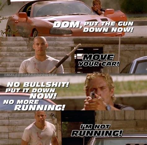 Dominic Toretto And Brian Oconner Vin Diesel And Paul Walker Fast And