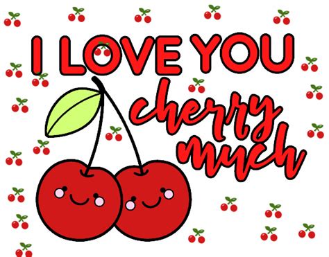 Desenho de I love you cherry much pintado e colorido por Usuário não registrado o dia de Maio