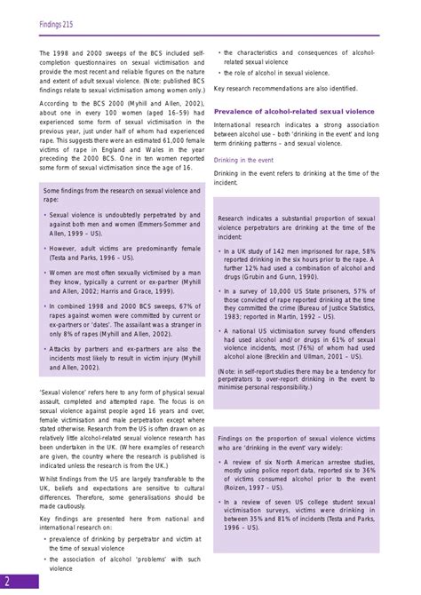 Sexual Violence Home Office Fact Sheet