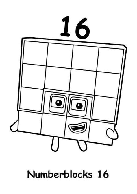 Numberblocks 13 Coloring Pages