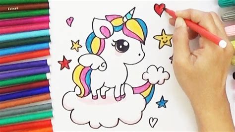 how to draw a cute cartoon unicorn