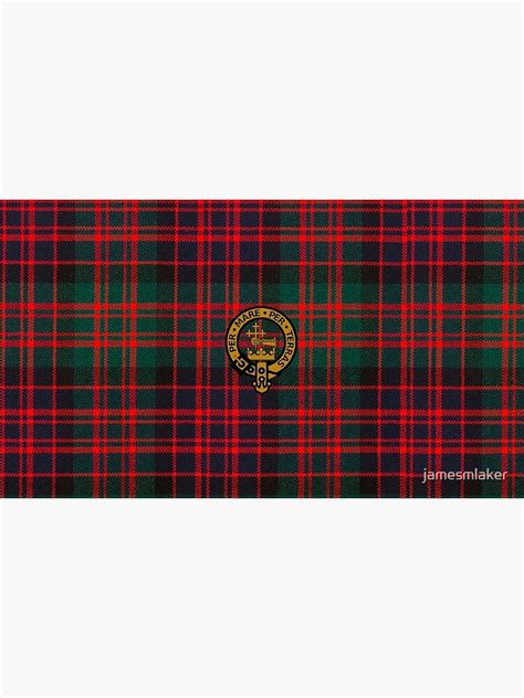 Modern Macdonald Clan Tartan With Macdonald Clan Crest Poster By