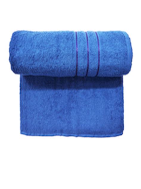 Buy Bombay Dyeing Flora Blue 400 Gsm Pure Cotton Bath Towels Bath