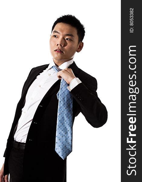 Asian Man Formal Attire Untying Tie Free Stock Photos Stockfreeimages
