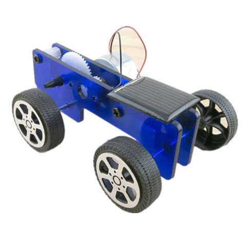 1 Set Mini Solar Powered Toy Diy Car Kit Children Educational Gadget